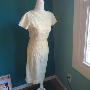 Size small / 1950s Vintage dress, Minx Modes dress, vintage eyelet lace dress